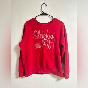 George Red Women's Crew Neck Sweater